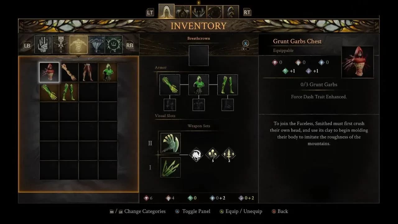 Growth stat screen in Surrogate menu