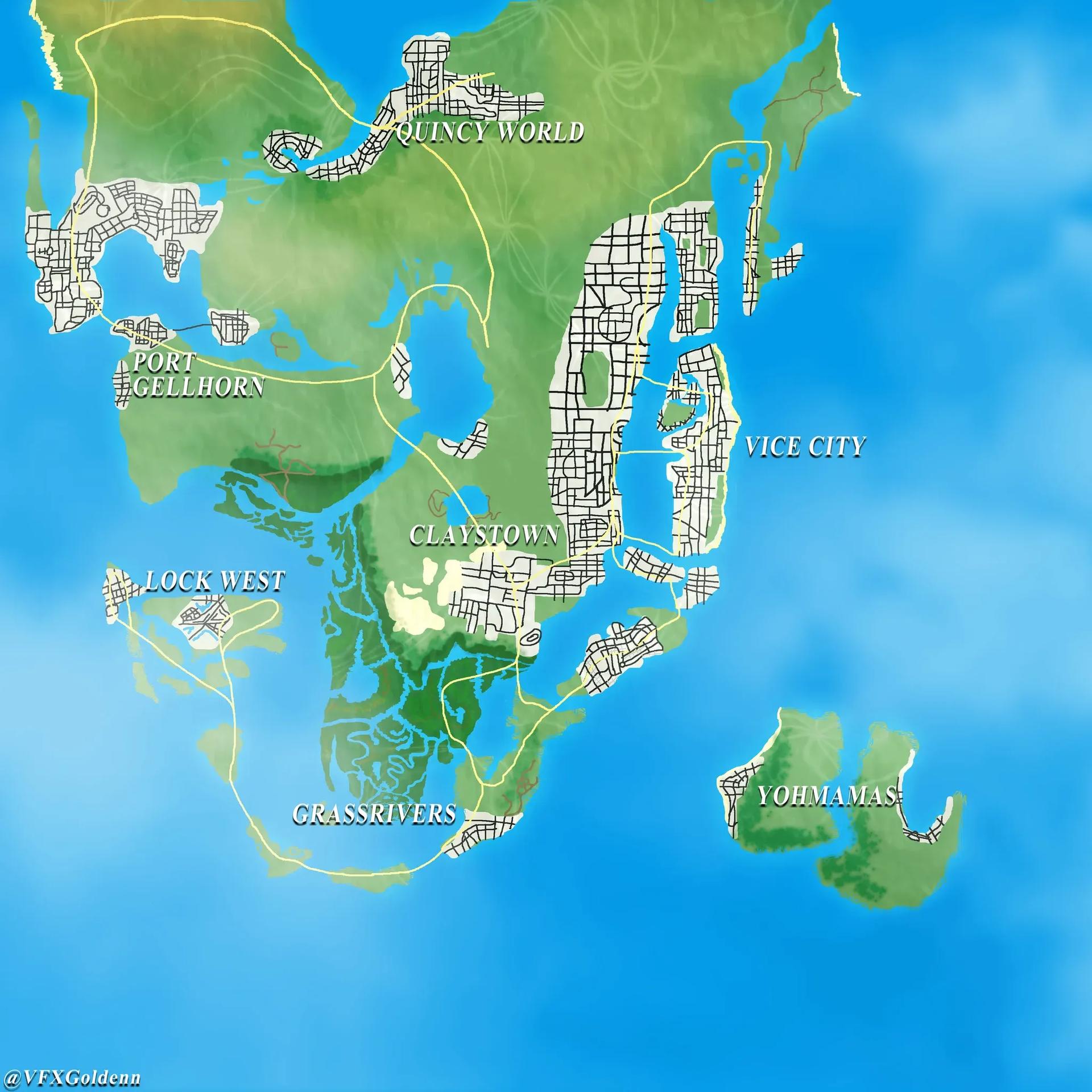 My Version of the Grand Theft Auto 6 Map : r/GTA6
