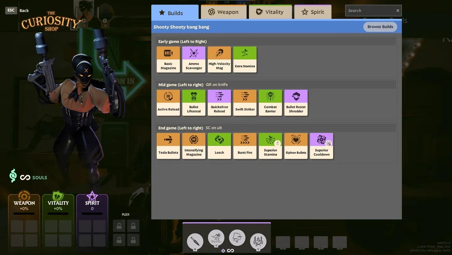 Core items by game phase