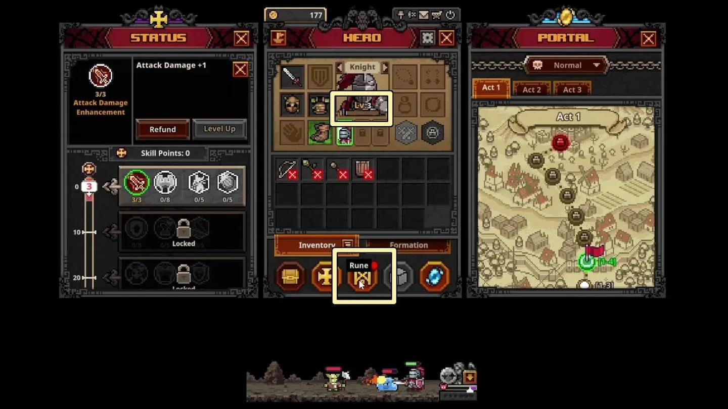 Rune Tree upgrade zones