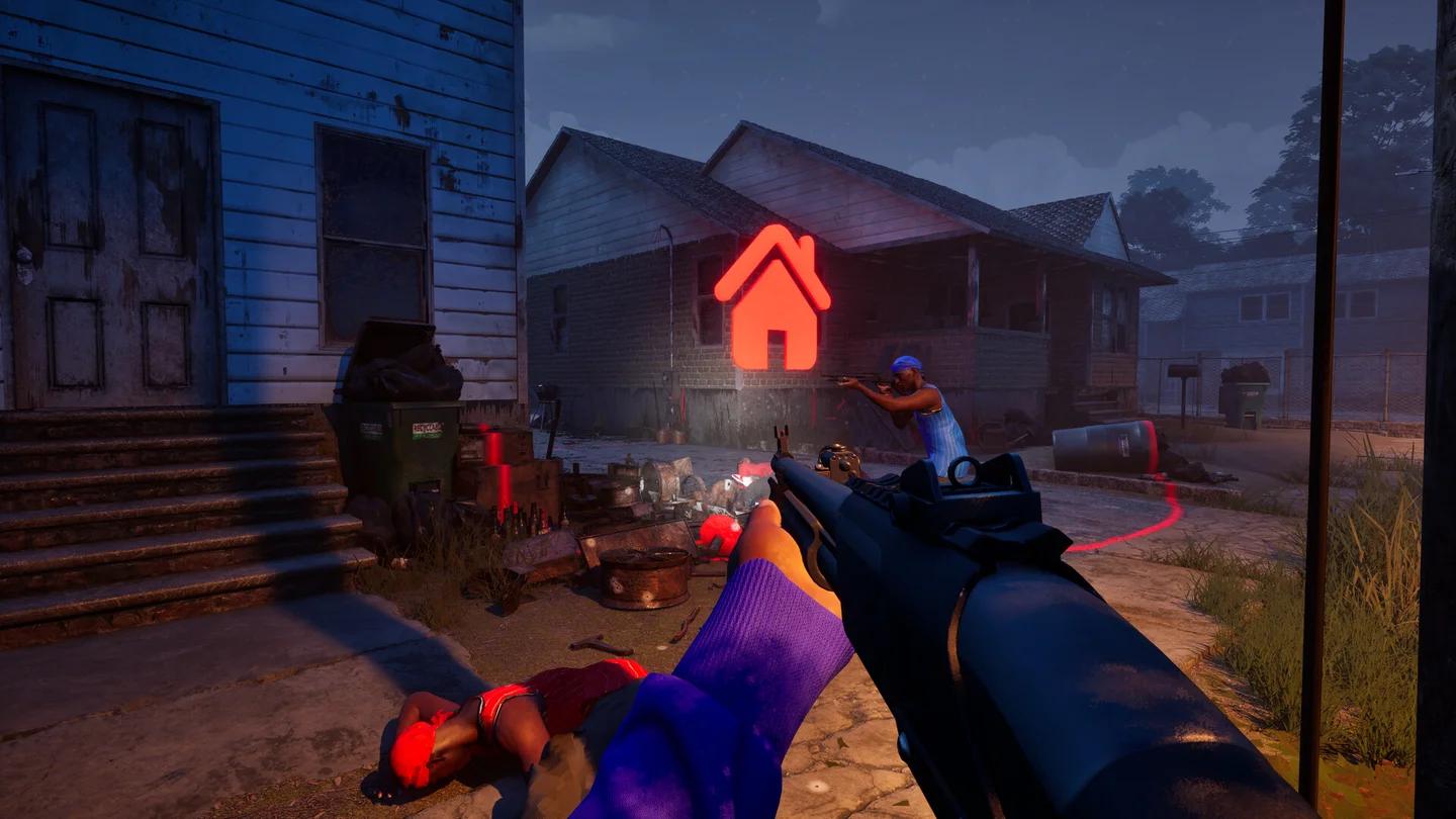 Подсказка о подборе цепи в Hood Warfare 2 после устранения врага в режиме Chain Snatch