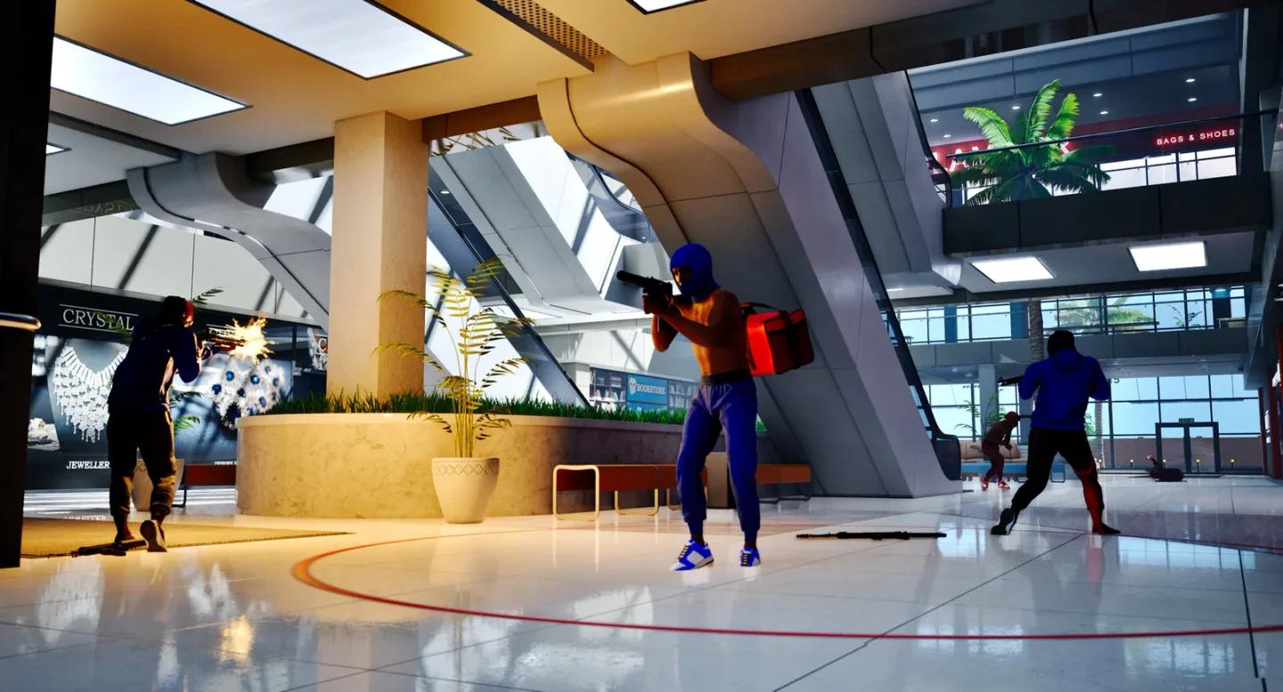 План карты Chicago Mall в Hood Warfare 2 для режимов с объективами