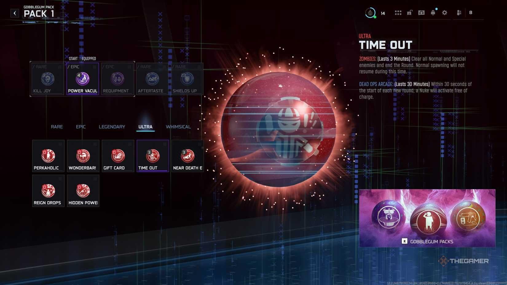 Selecting optimal GobbleGums from machine interface in BO7