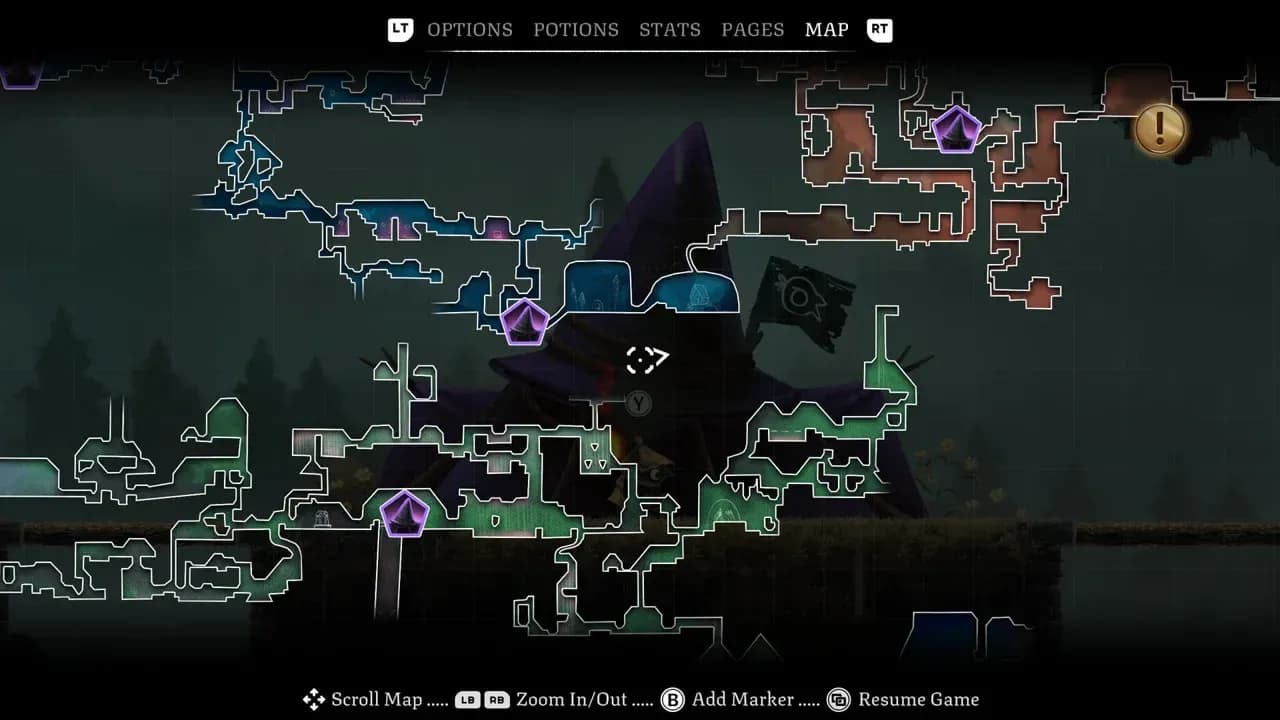Tent locations on the map