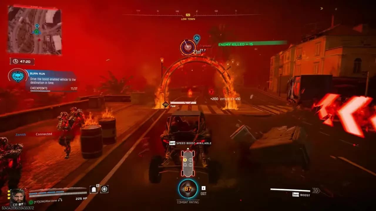 Flaming arch route overview
