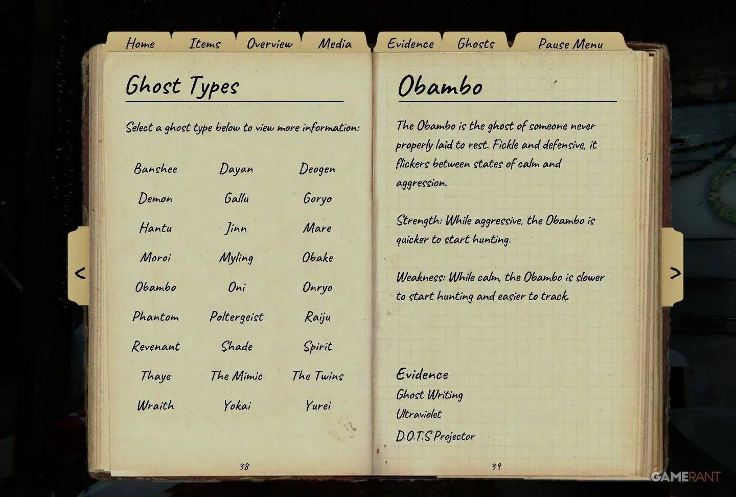 Obambo journal entry screen