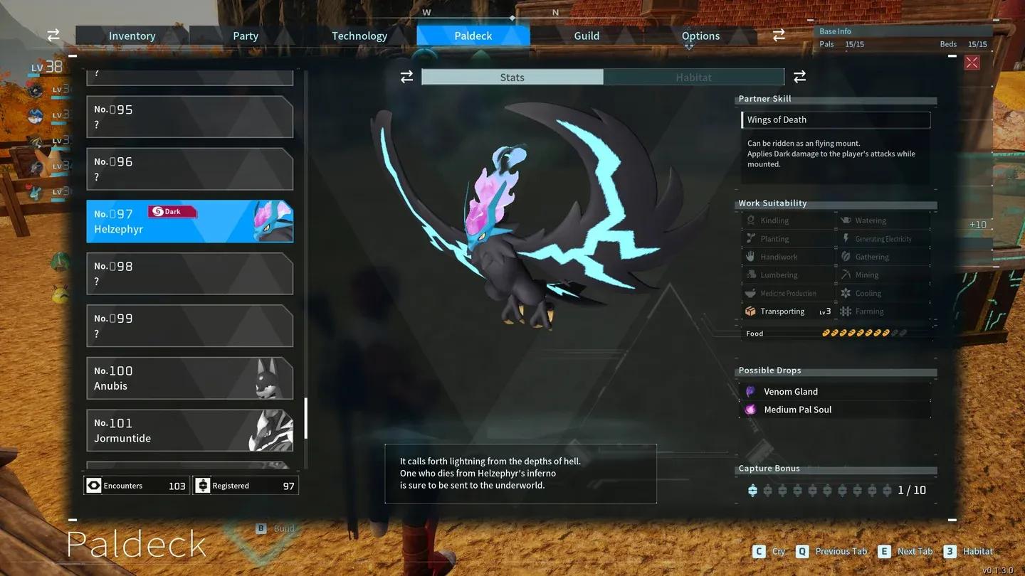 Helzephyr Dark-type combat ability