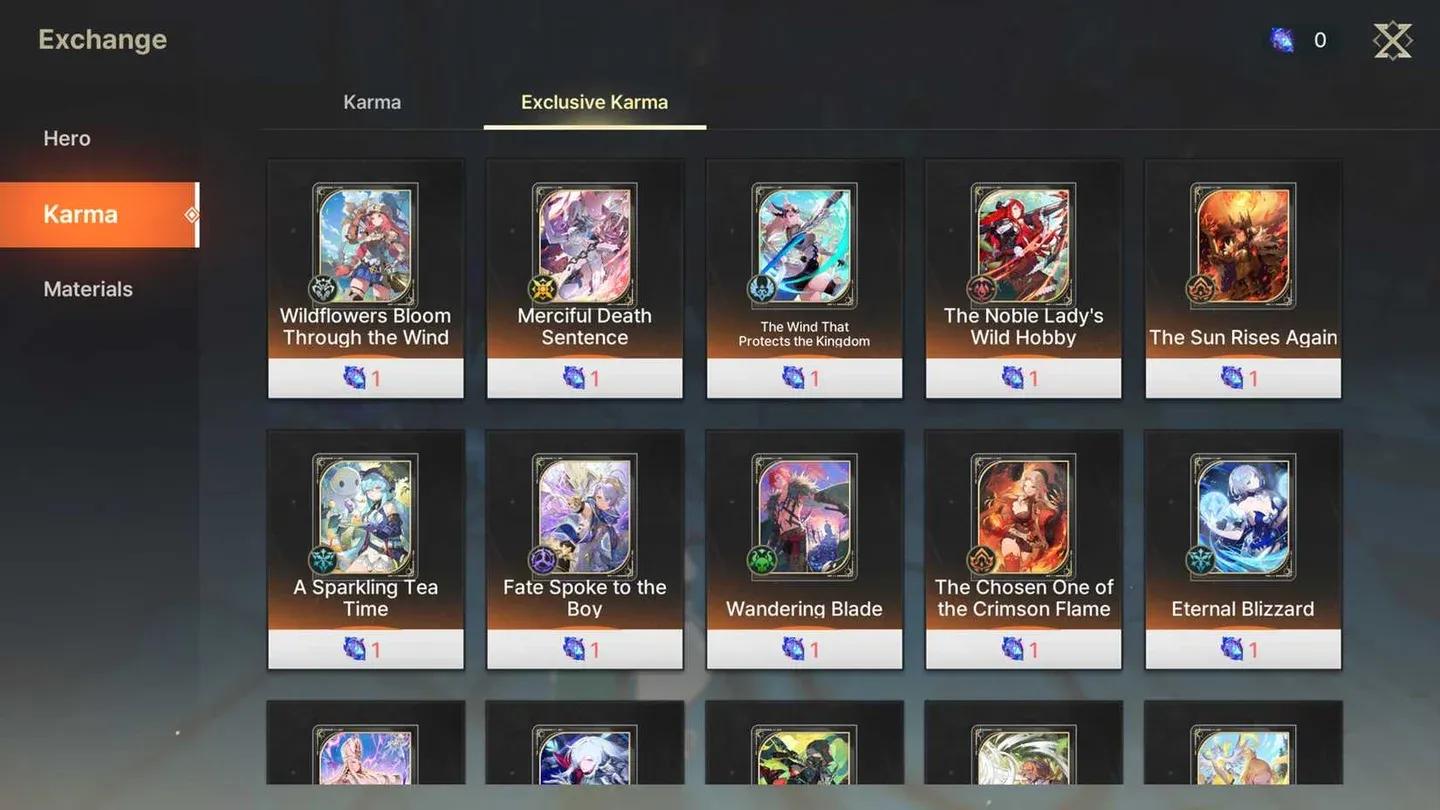 Exclusive vs general Karma tiers