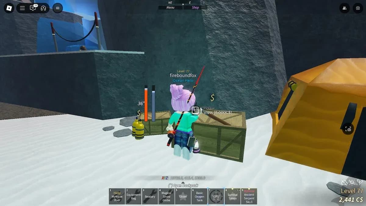 Pool GPS: -9021, -2307, 420