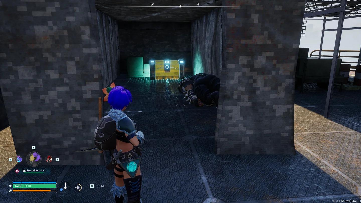 Interface de loot do Greater Chest em uma Oil Rig no Palworld