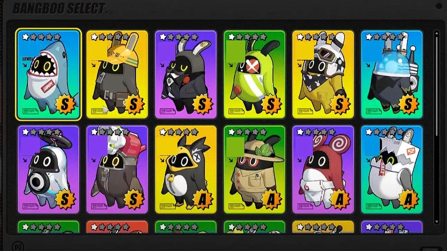 Bangboo selection in ZZZ