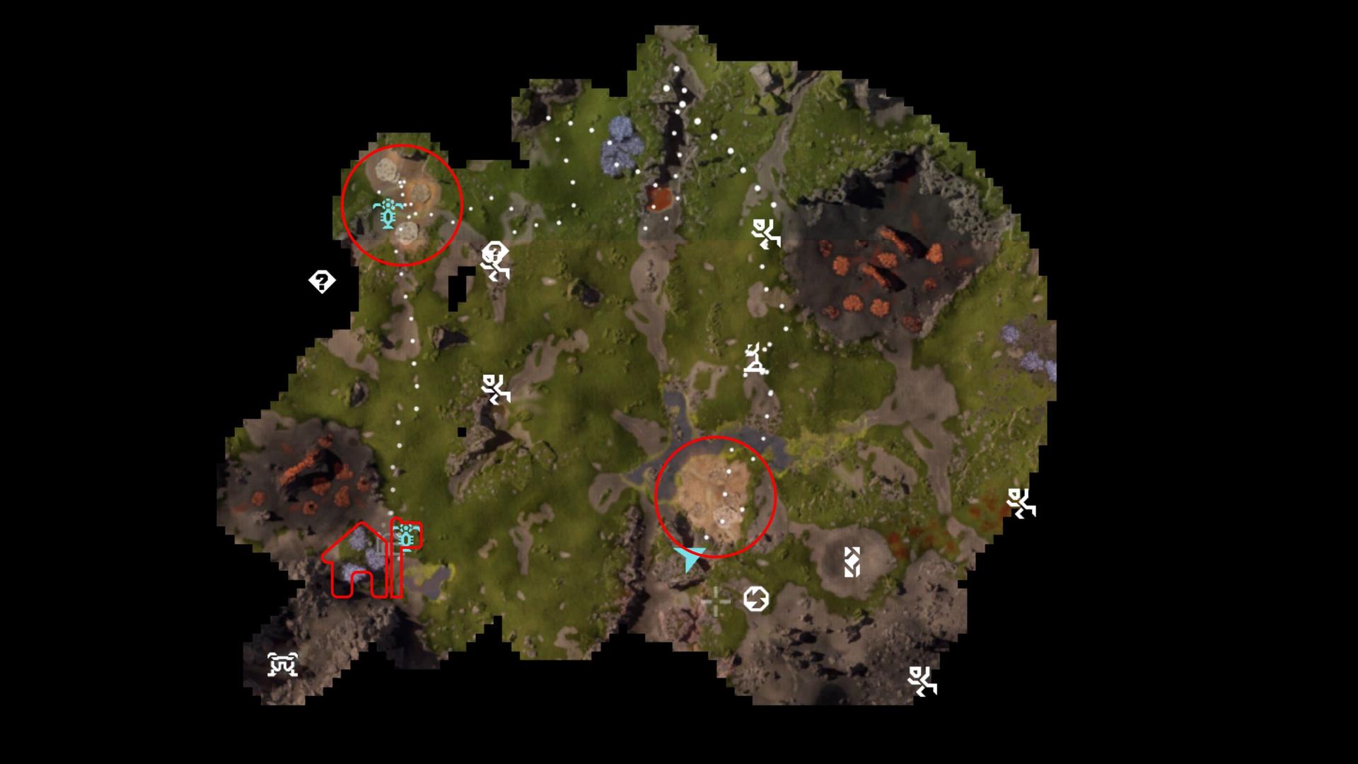 Map view calcium locations