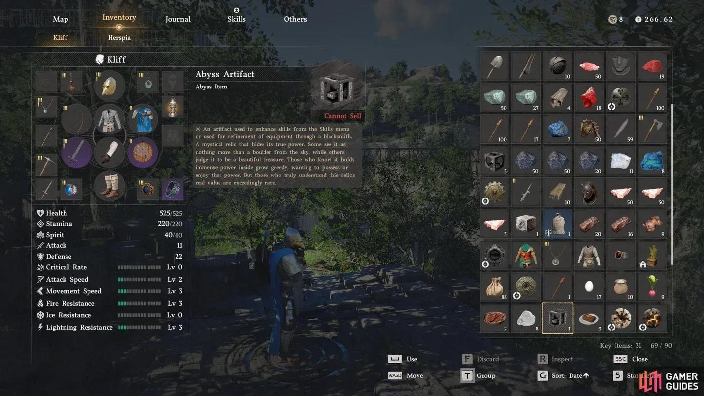 기본 50칸 인벤토리 그리드