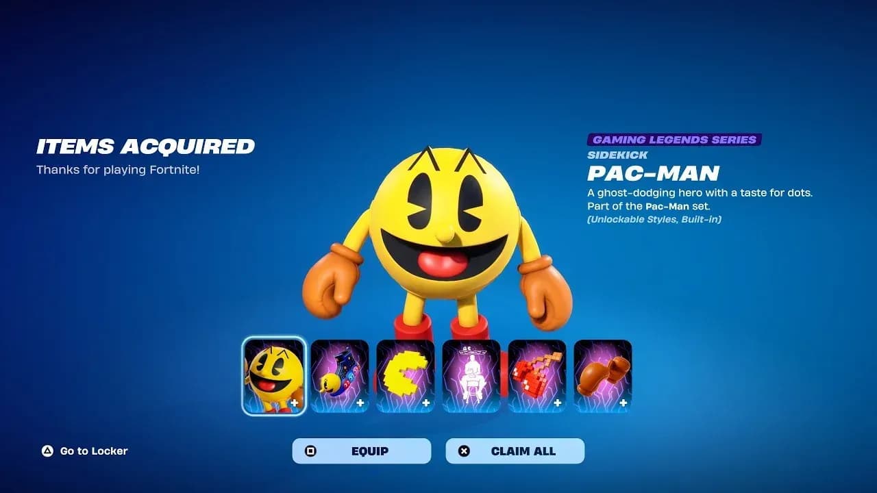 Fortnite 가이드: Pac-Man Sidekick 획득 방법