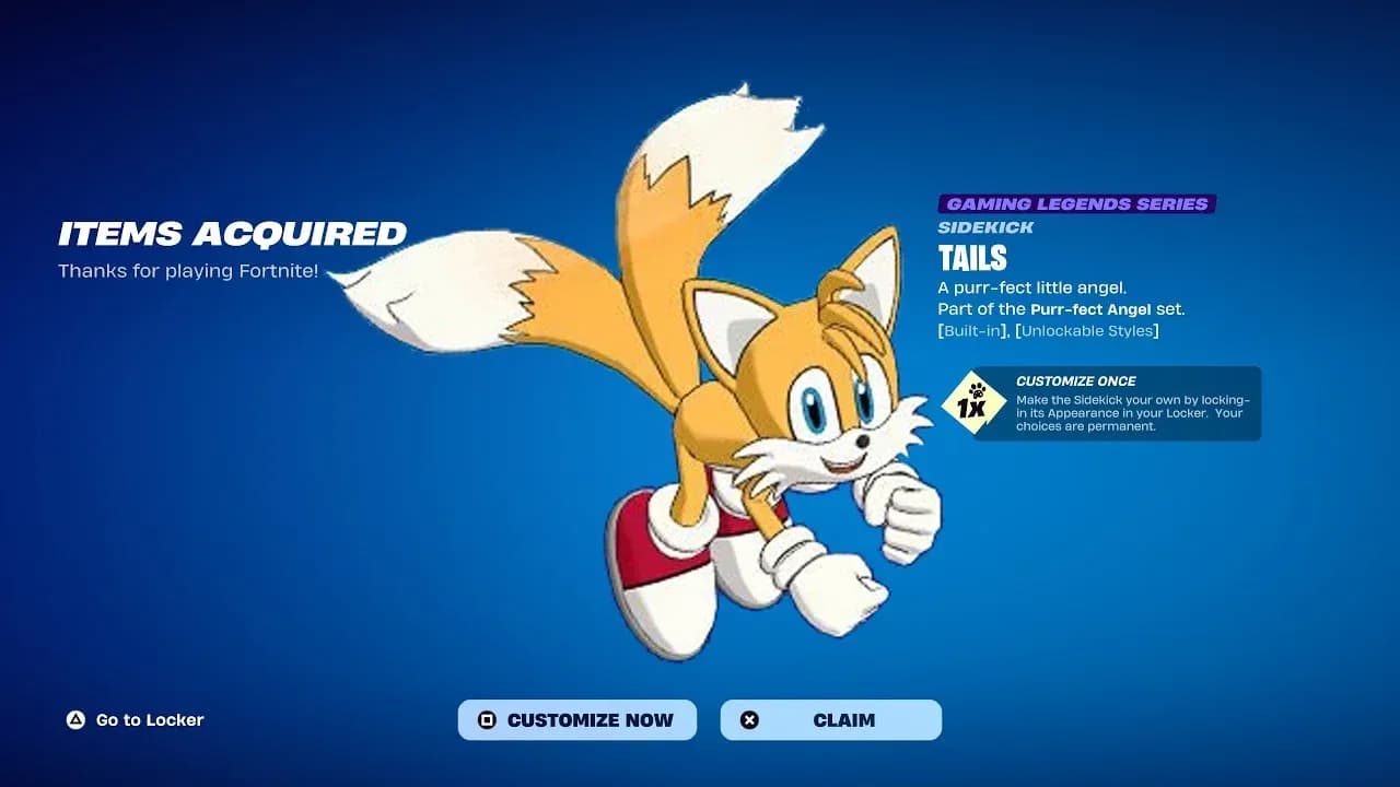 Sonic skin with Tails sidekick