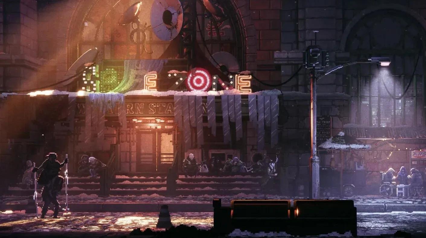 Susan guards the binoculars