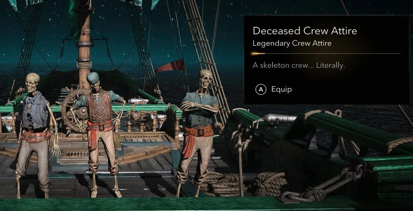 Skeleton Crew Attire equipped
