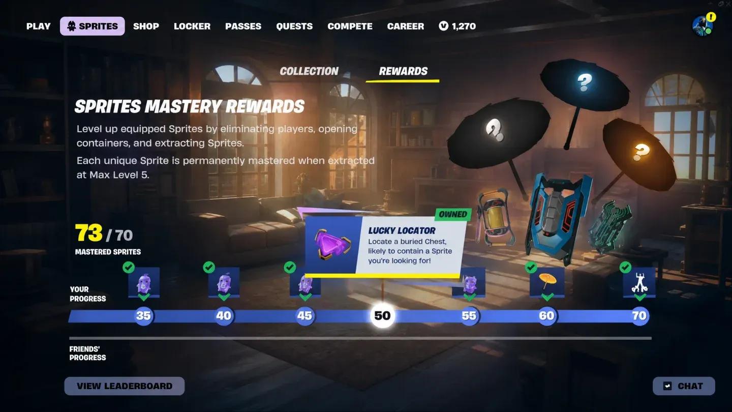 Mastery level 50 reward