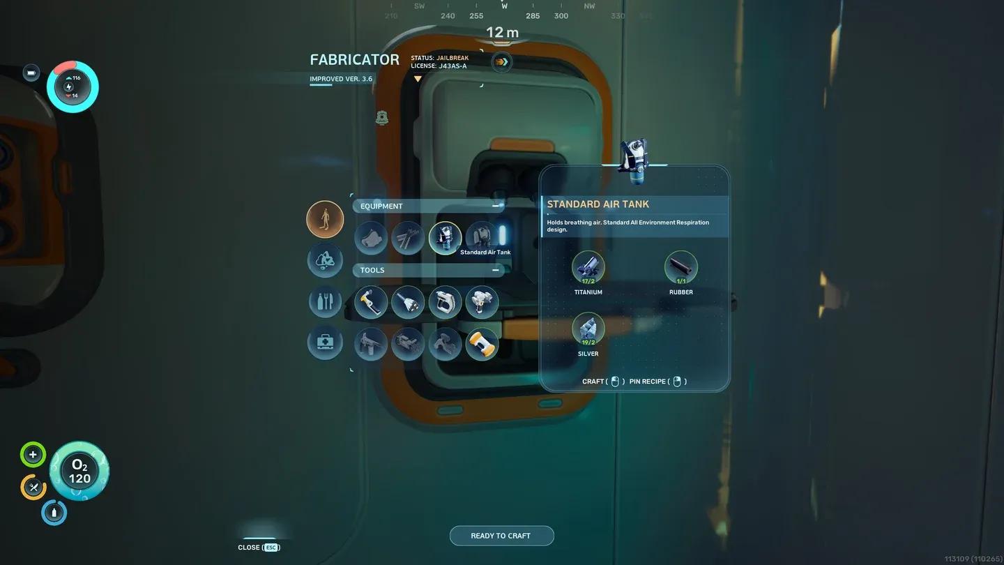 Craft the Standard Air Tank first