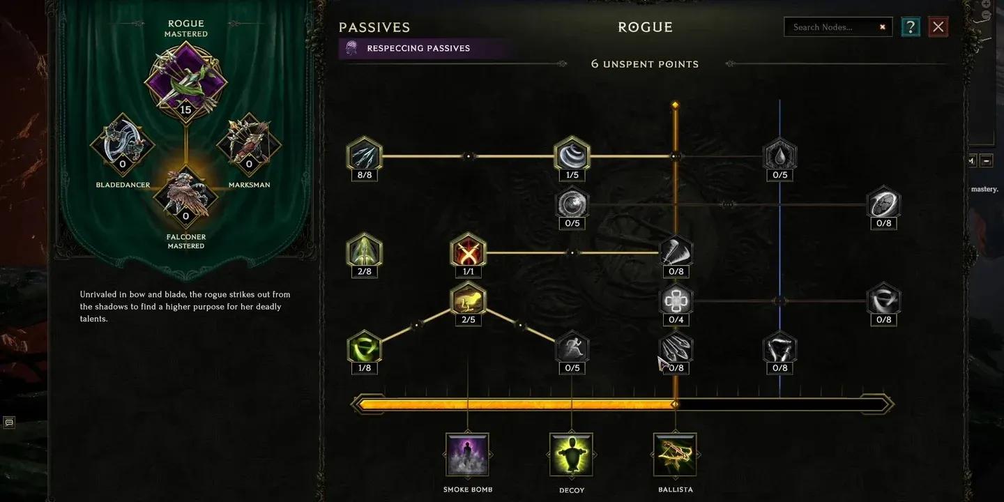 Passive tree node allocation
