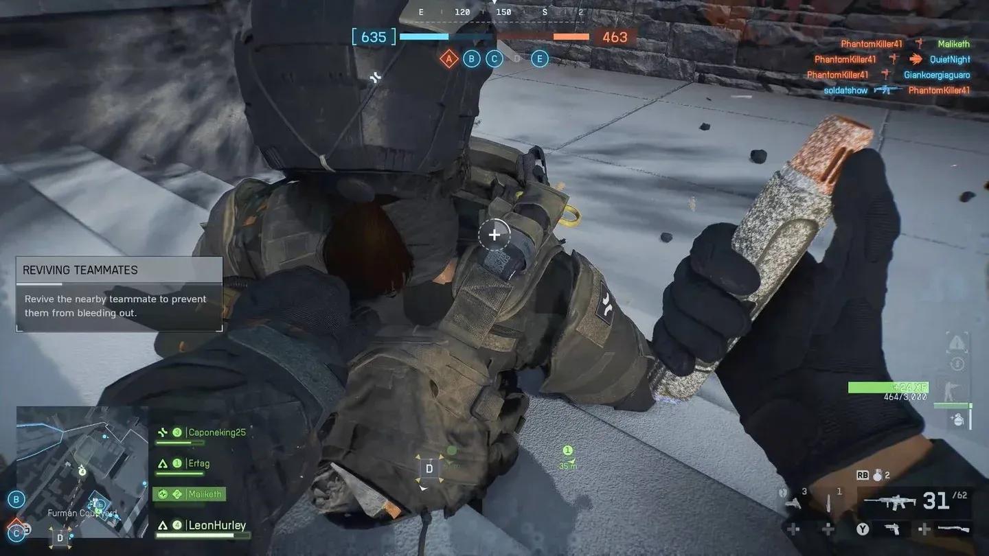 Reanimación de escuadrón en acción