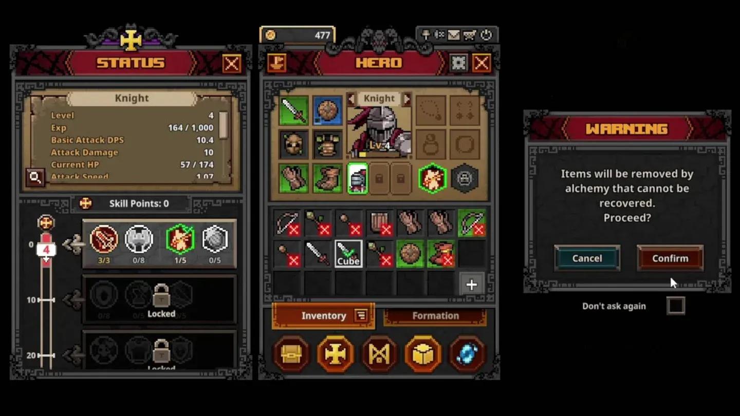 Confirm before converting items