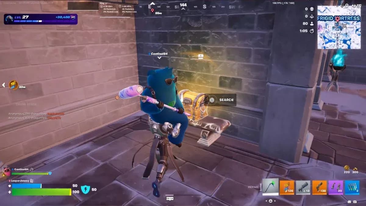 Social Interactions menu in Fortnite