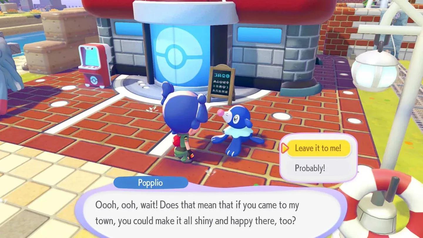 Popplio guides you to the gate