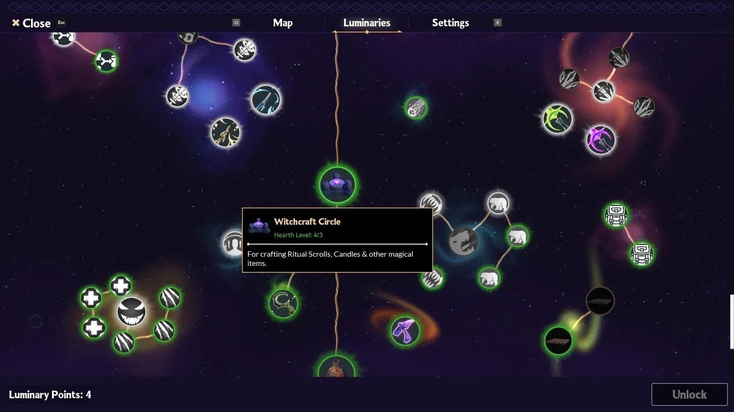 Witchcraft Circle in Luminaries