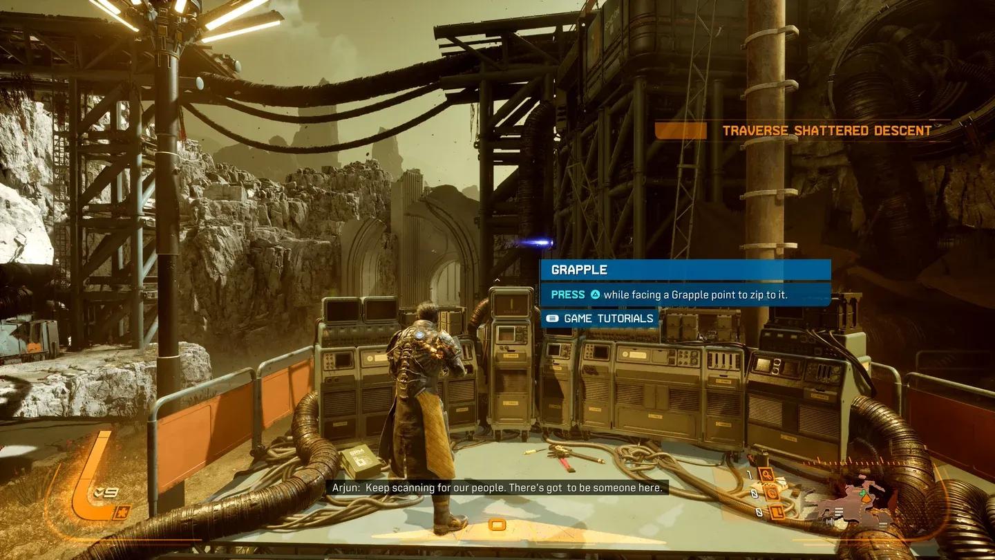 Unlock grapple at Soltari terminal