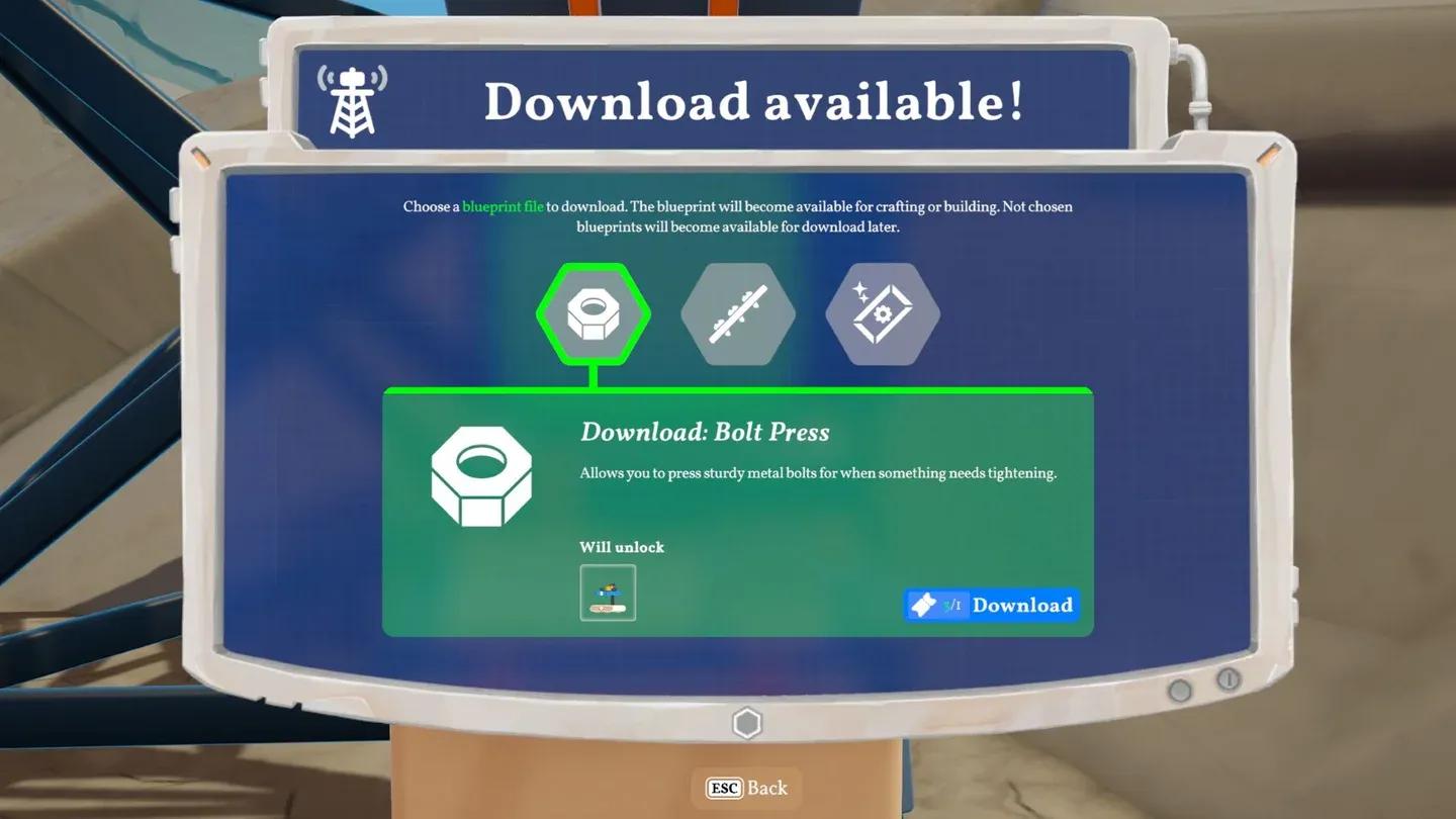 Blueprint unlock at radio tower