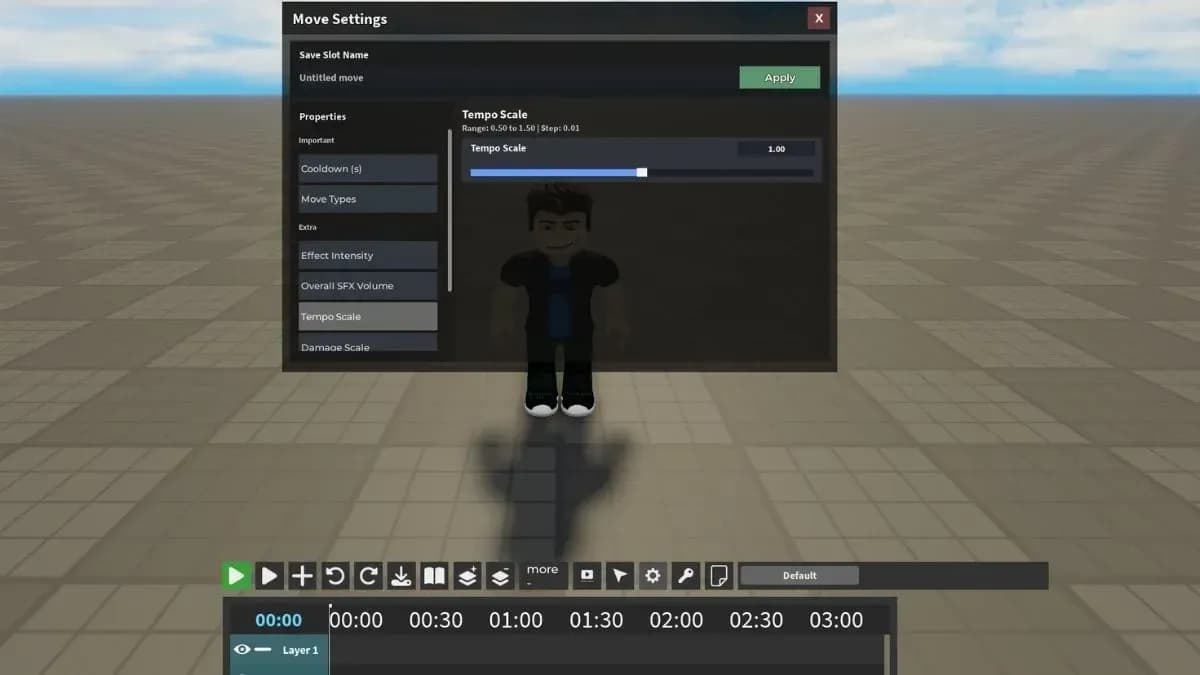 Skill Builder settings panel