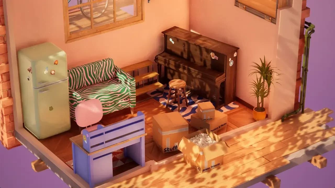 Open lighting boxes before anchor furniture