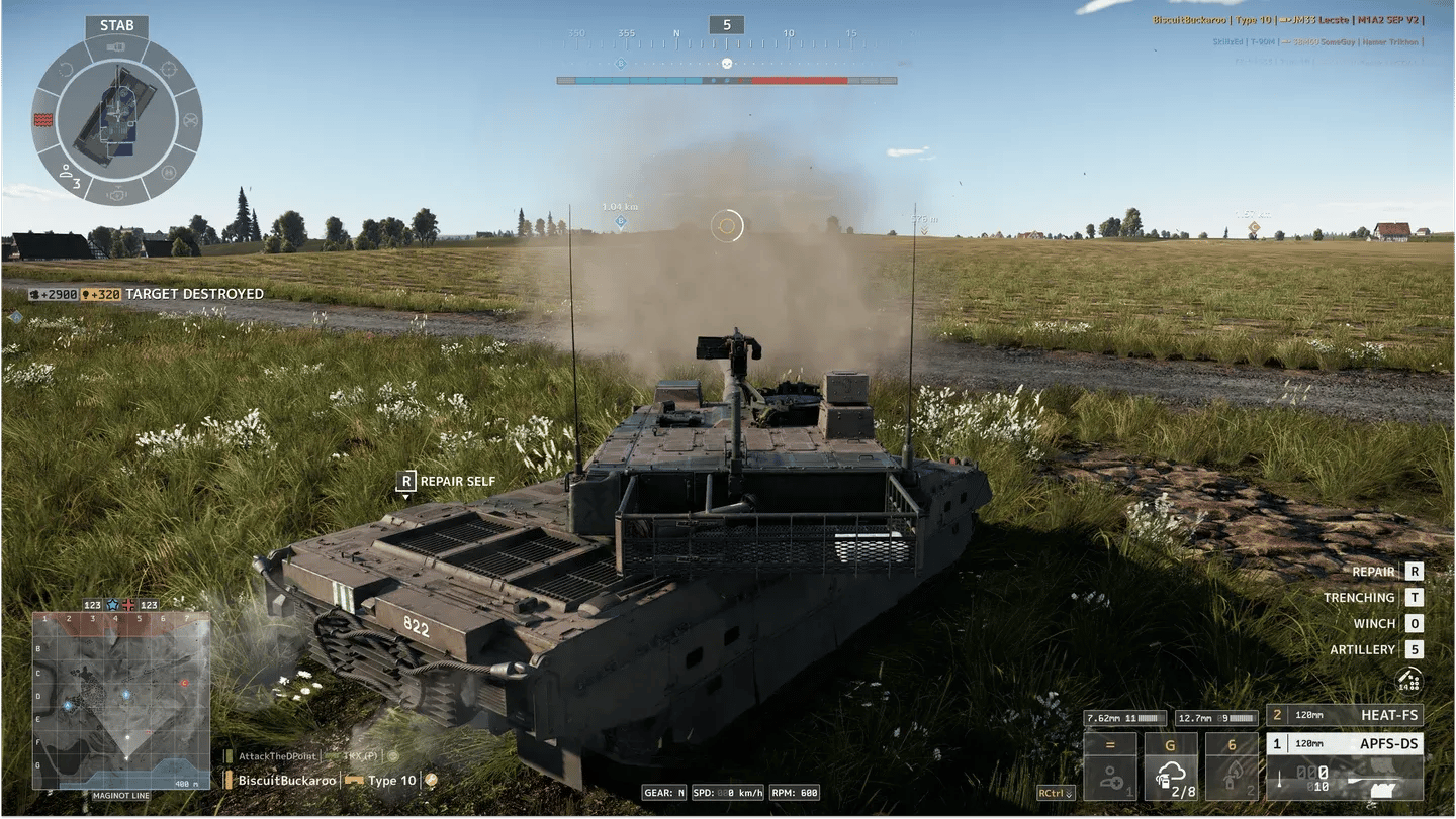 IR missile lock-on screen
