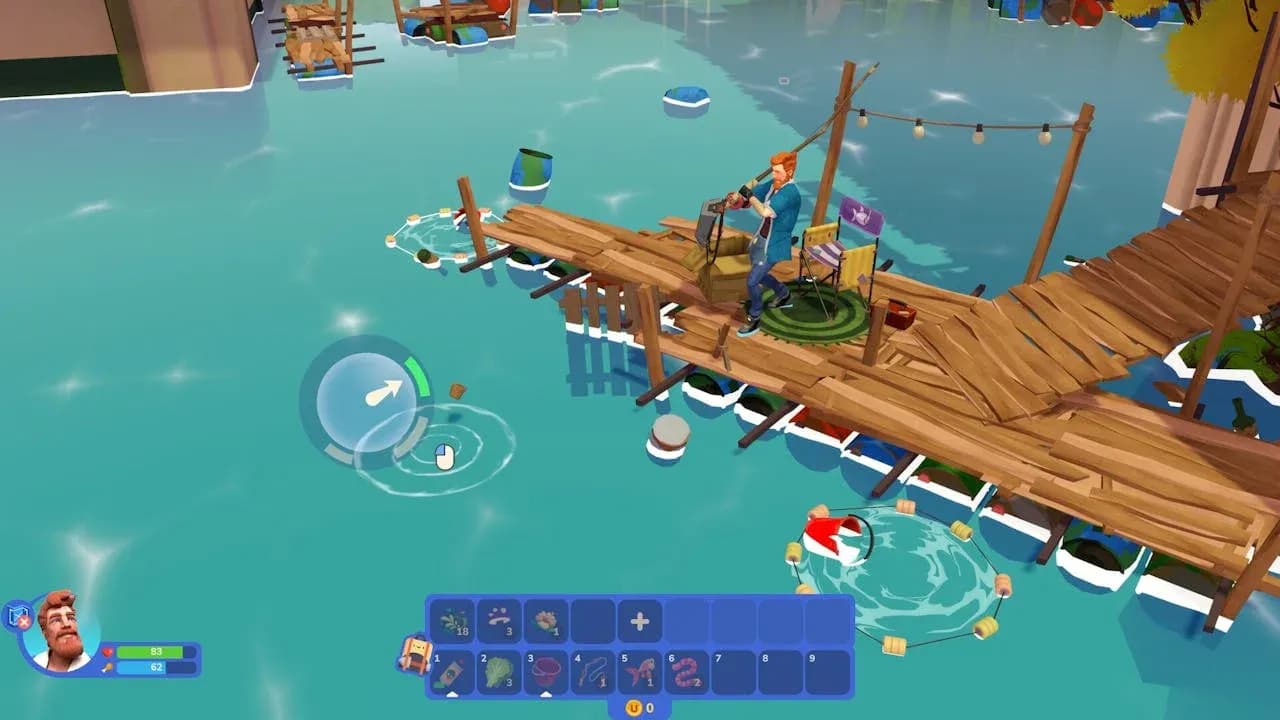 Рыбалка с края крыши