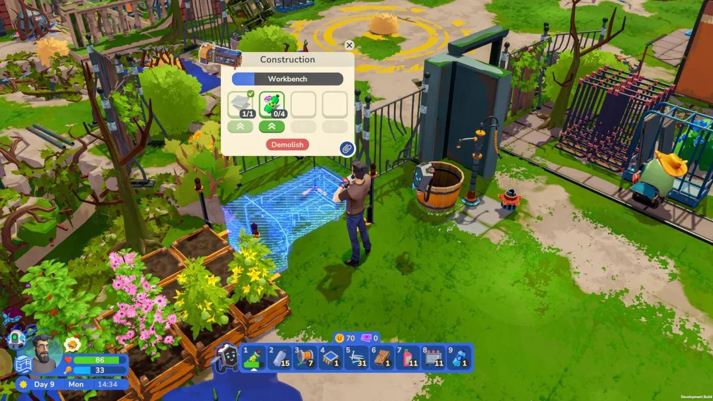 Crafting station upgrade screen