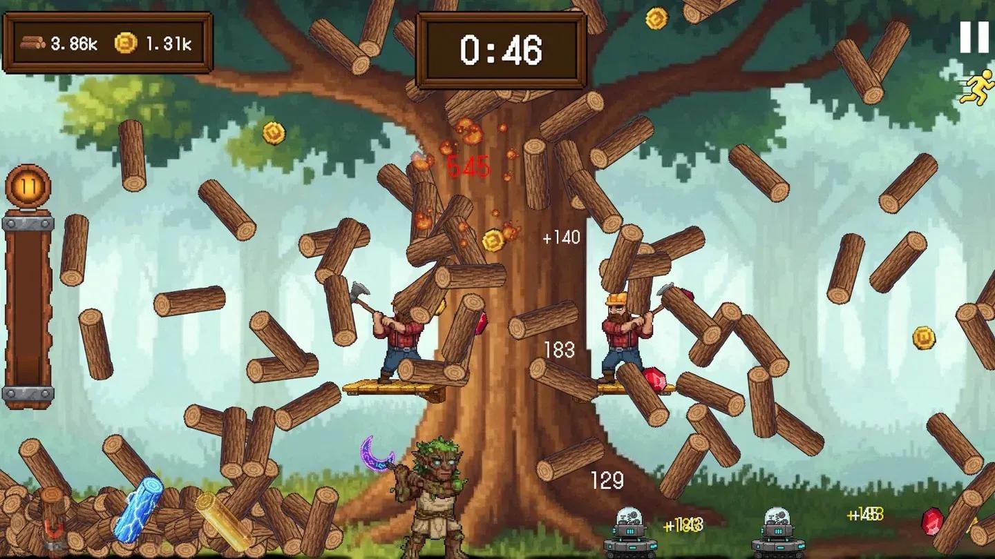 Logs, drones, and wood magnetism