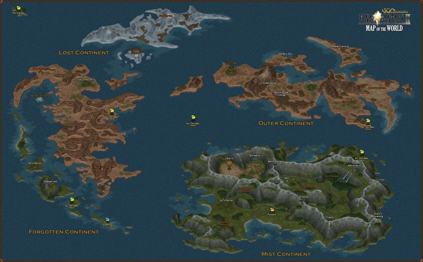 Gaia's Mist Continent overworld
