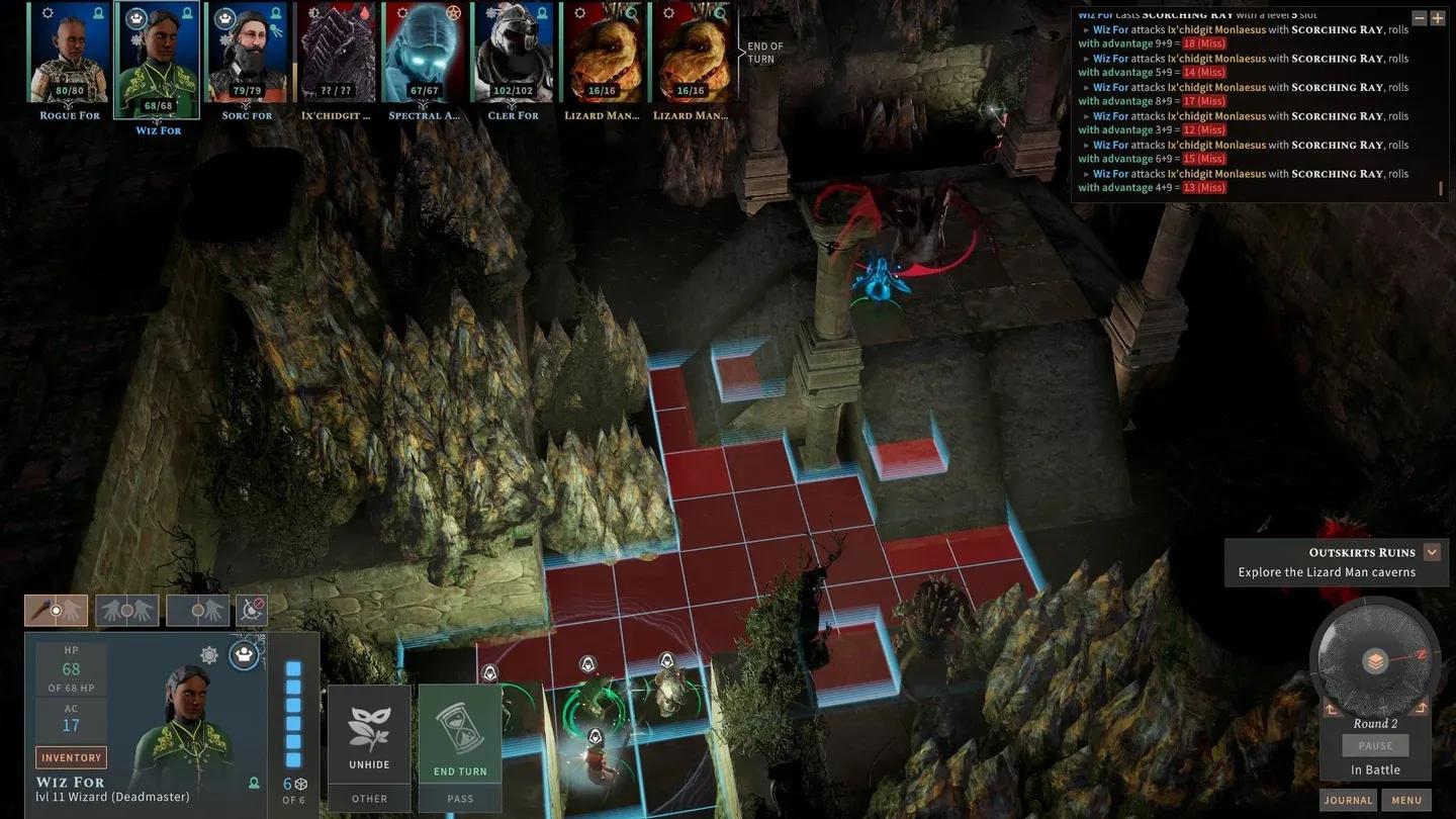 Scorching Ray slot selection