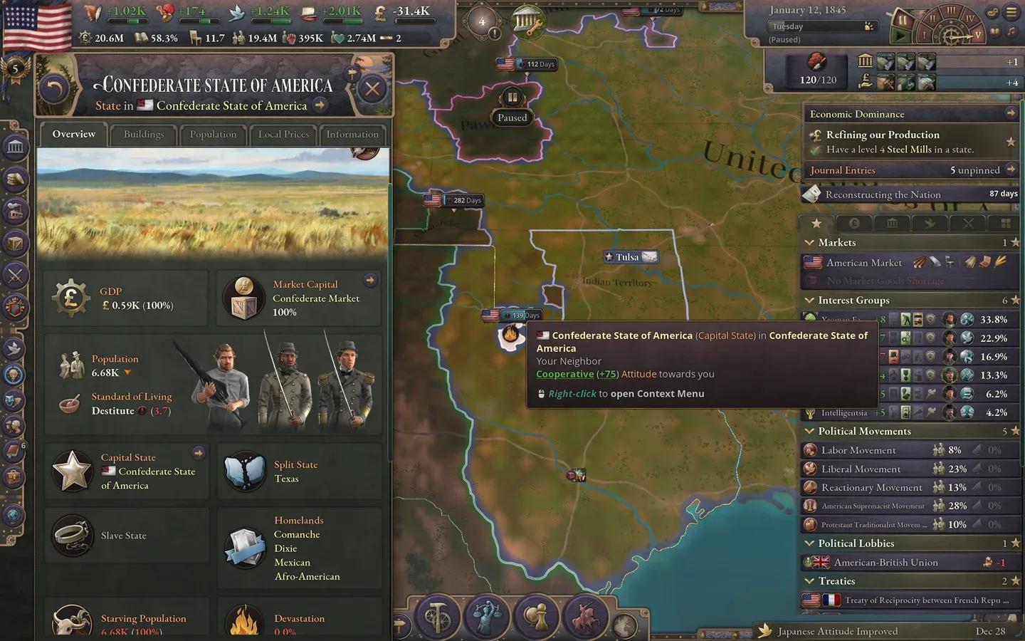 Reconstruction's three objectives