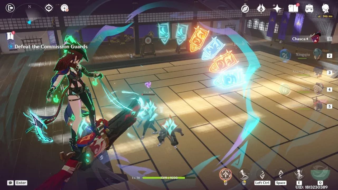 Chasca 元素戰技實戰畫面