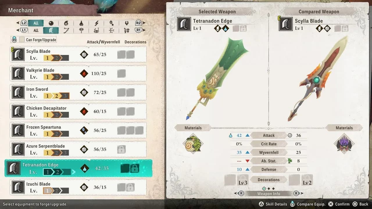 Menu tempa pandai besi di MHS3