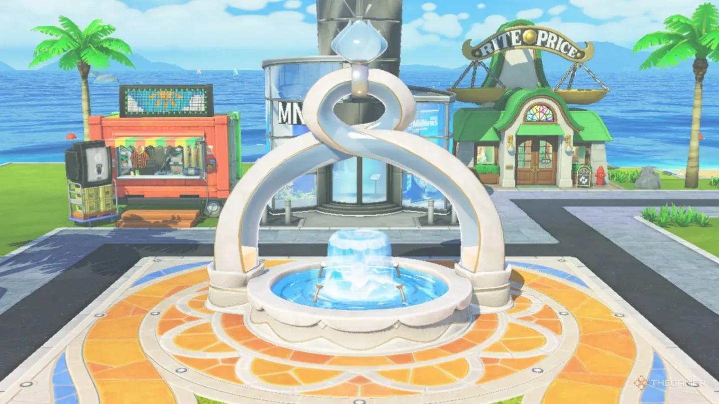 Wishing fountain placement restored