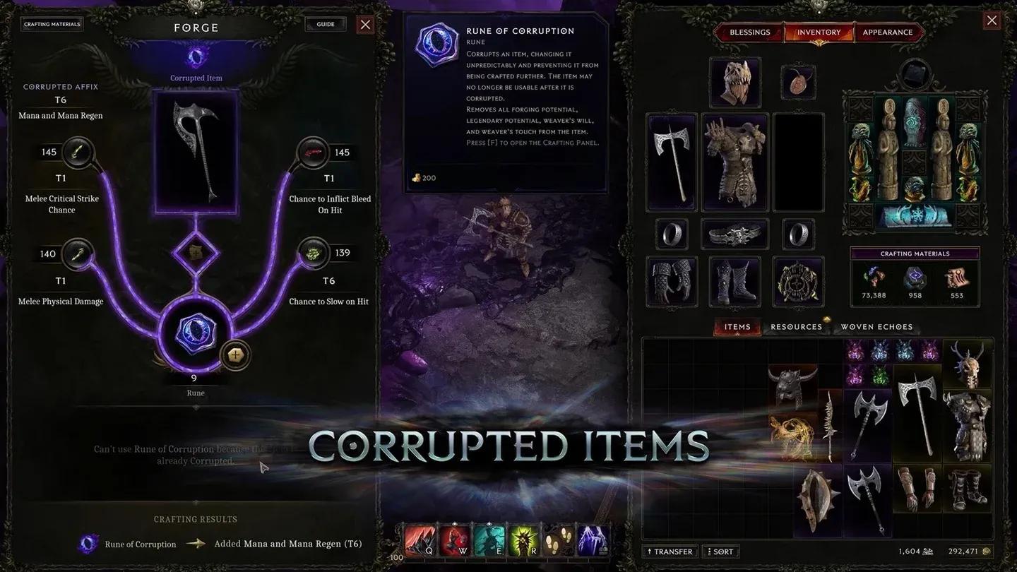 Rune of Corruption in the Forge