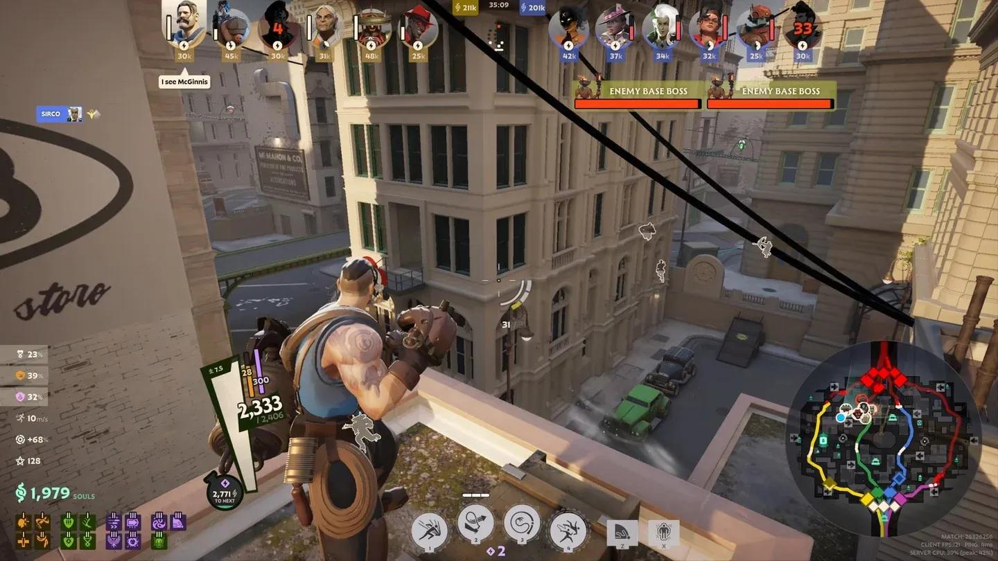 Grapple mid-air reach