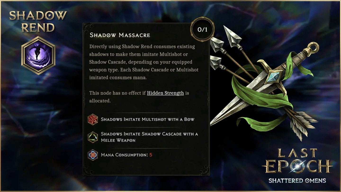 Shadow Rend full skill tree