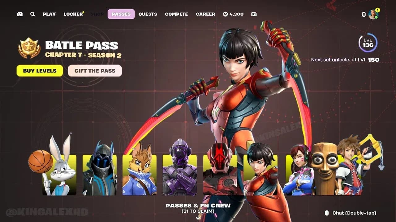 Season 2 Battle Pass skin tiers