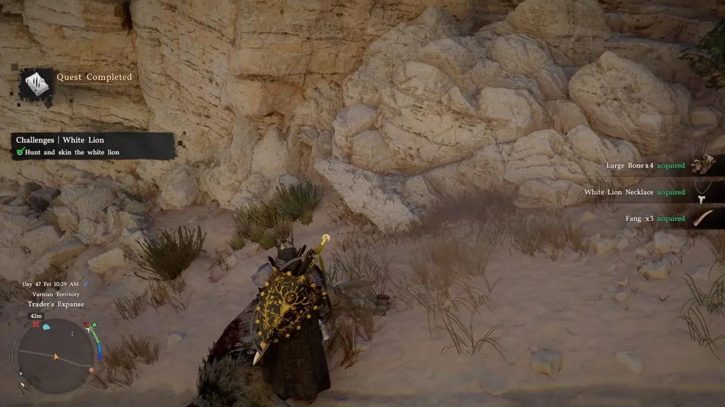 White Lion patrol zone on map