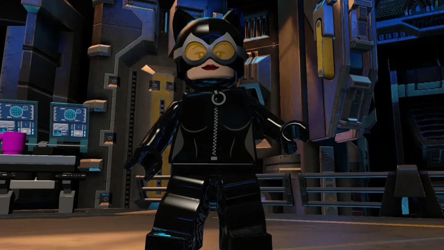 Catwoman meets Batman in LEGO style