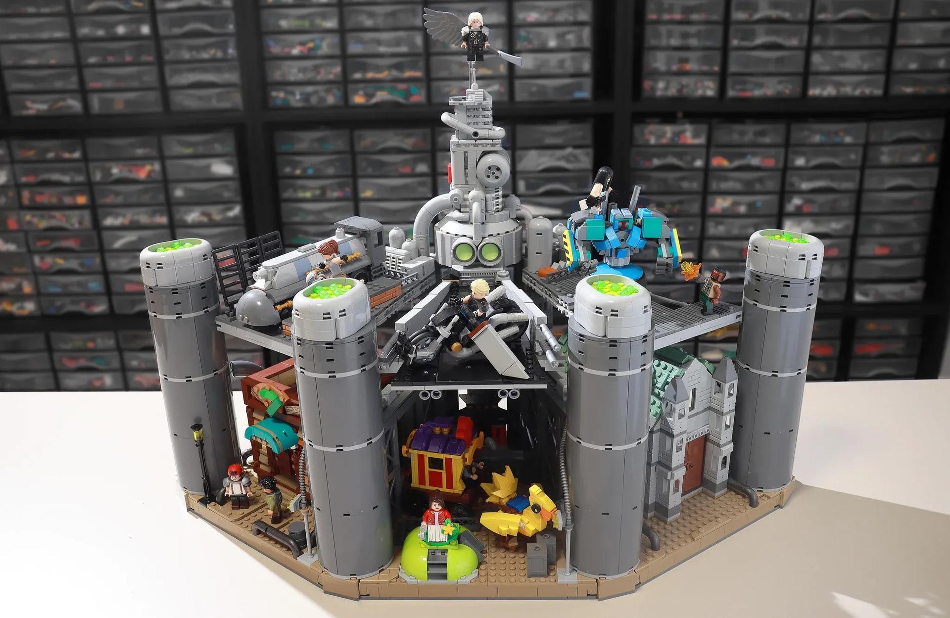 I made a diorama of Midgar, from Final Fantasy VII : r/lego
